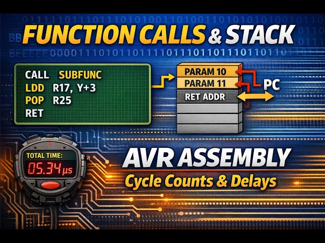 CSCI 2230|NMSU|Sp'26|W9D2|ATmega328P|Function Calls, Stack Frames & Time Delays in AVR Assembly