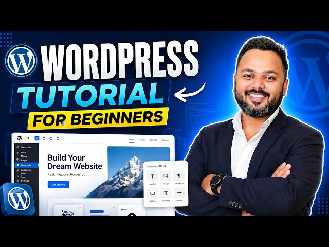 WordPress Tutorial for Beginners 2026 | Build Your First Website (Step-by-Step)