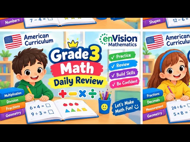 GRADE 3 MATH 🔥 DAILY REVIEW | Savvas enVision Math | Master Your Math Skills!