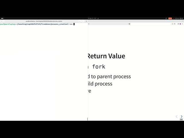 (10) Process creation (COP-3402 Fall 2025)