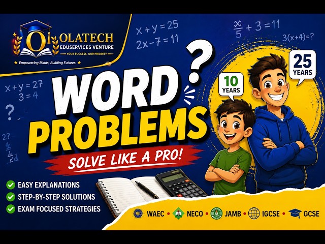 Solving Word Problems in Algebra     4 Videos in 1 Lesson dealing with Translation of Expressions
