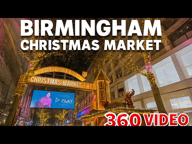 Birmingham Christmas Market 2025 | 8K 360° Walking Tour | From Bullring to Big Wheel