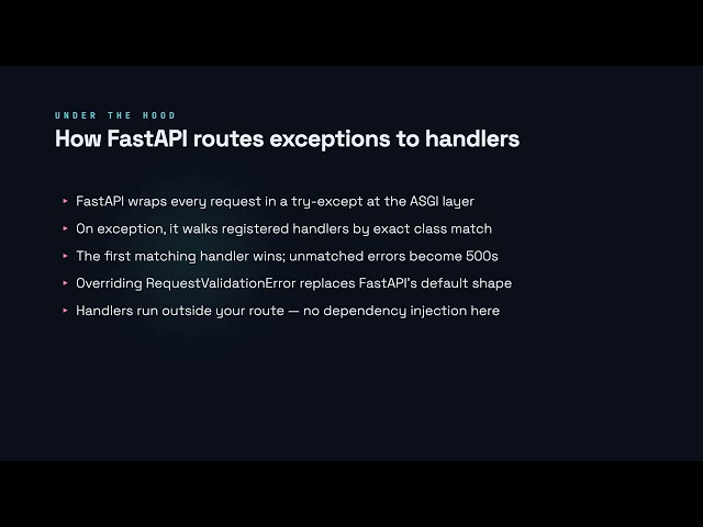 Custom Exception Handlers - FastAPI for Developers