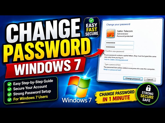 How to Reset Windows 7 Password | Computer Basic Course for Beginners