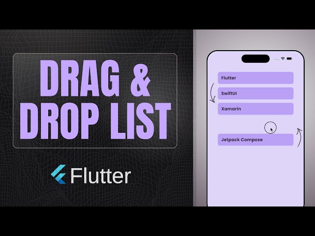 Re-Orderable ListView widget | Drag and Drop List in Flutter