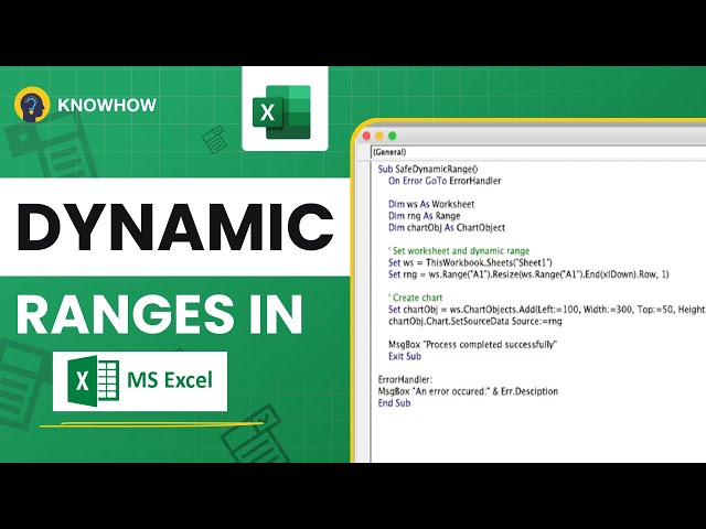 How to Create Dynamic Ranges in Excel using OFFSET Function | Excel Tutorial