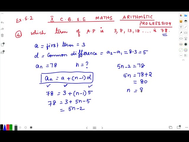 ARITHMETIC PROGRESSION 5 2(4) |NCERT |10TH GRADE |CBSE |ICSE |IB |MATHS |EASY STEPS