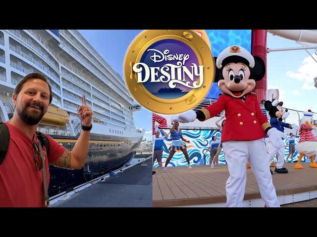 Disney Destiny Embarkation Day! Exploring Disney's NEWEST Cruise Ship! Food, Shows & Merch!