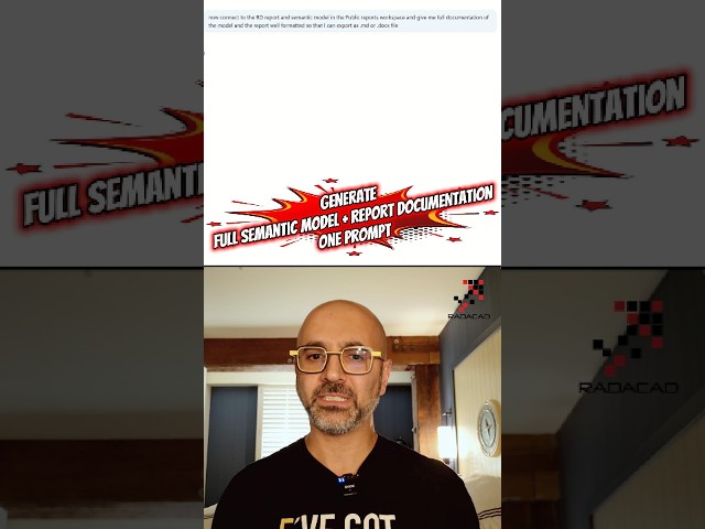 #shorts Generate Full Power BI Documentation from One Prompt, No Code Required