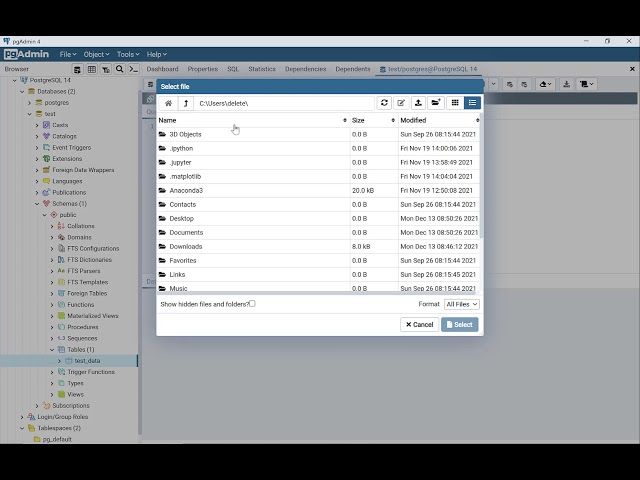 Import CSV file into PostgreSQL with PgAdmin