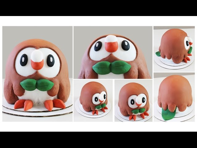 [Recipe] 3D Rowlet Pokémon Cake | Pokémon Sun and Moon