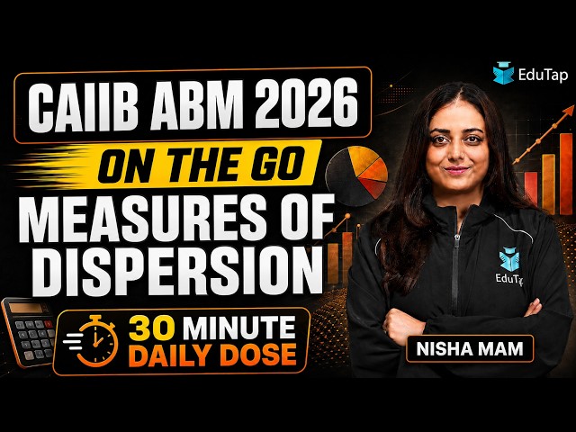 CAIIB ABM Online Free Classes 2026 | Measures of Dispersion Concept & Question | CAIIB Dec 2026
