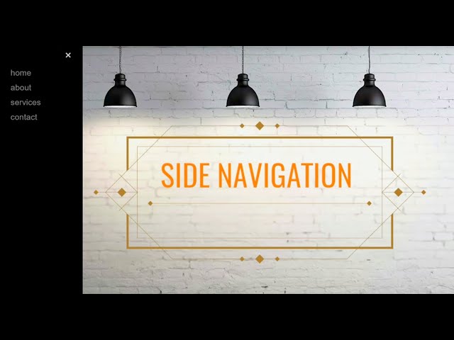 CSS SIDE NAVIGATION MENU-HTML CSS JAVASCRIPT