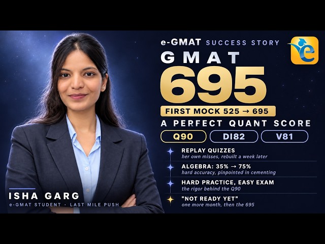 GMAT 695 with a PERFECT Q90: From a 525 Mock to the 100th Percentile in Quant