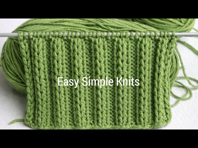 ✨️This Simple Knit Stitch Looks Amazing! Easy Vertical Rib Pattern for Sweaters & Scarves,hats 