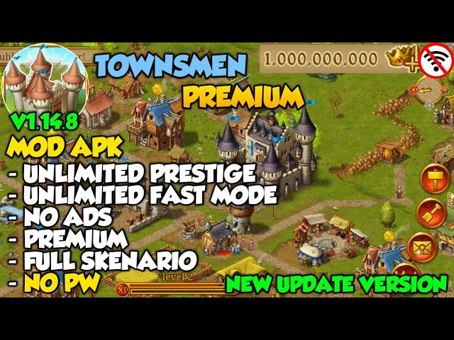 Townsmen Premium Mod Apk v1.14.8 Terbaru 2025 - UNLIMITED PRESTIGE & NO ADS