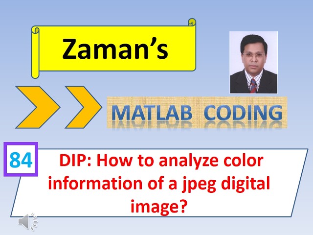 MATLAB: DIP: How to analyze color information of a jpeg digital image?