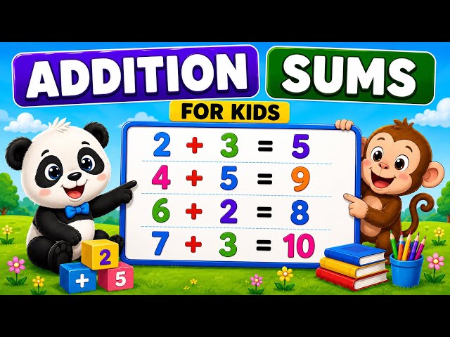 Multiplication & Addition for Kids | Learn Times Tables & Plus Sums | Easy Math for Children
