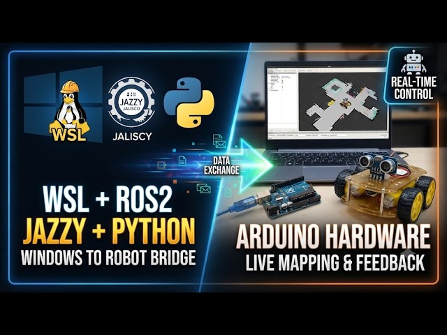 Python, ROS2 Jazzy & Arduino: Build a Modular Robot Pipeline on Windows!