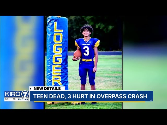 Teen killed, 3 hurt in overpass crash in Seattle