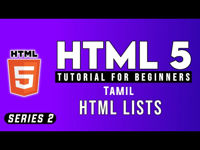 HTML List Tutorial for beginners Tamil | Web Development   #KalaiSTechiView