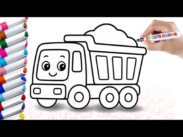 How to Draw a Truck step by step || Truck Drawing Easy || Truck Drawing for kids