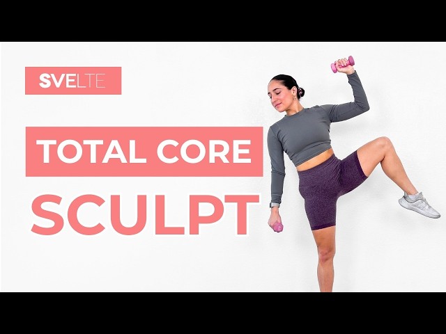Total Core Sculpt | Dumbbell Ab Workout | All Standing (At Home)