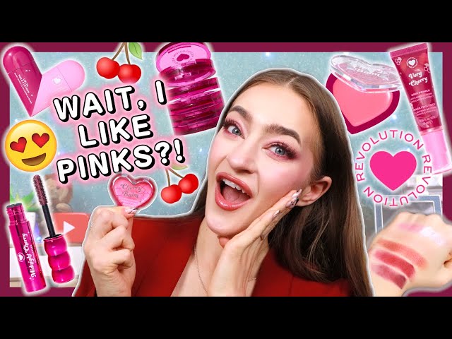 The Most Amazing Drugstore Makeup!? 🍒 Testing The Revolution Midnight Cherry Collection!! (omg 😱)