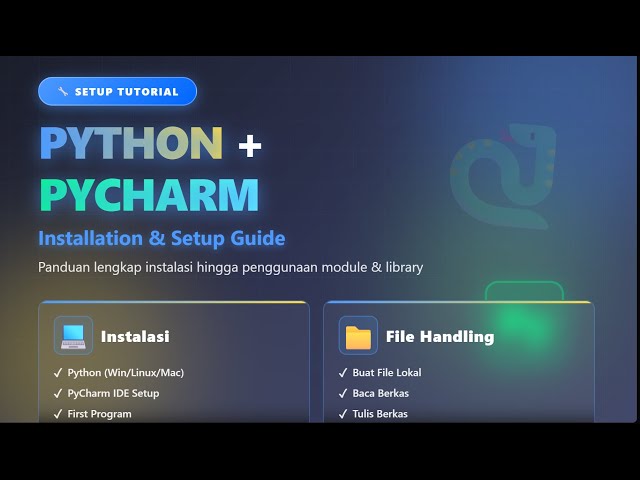 Instalasi Python & PyCharm Lengkap - Setup Environment + Module & Library Tutorial