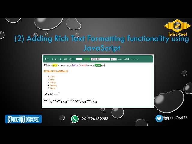 2. Creating a Rich Text Editor WYSIWYG Using HTML and JavaScript  -  Adding Functionality