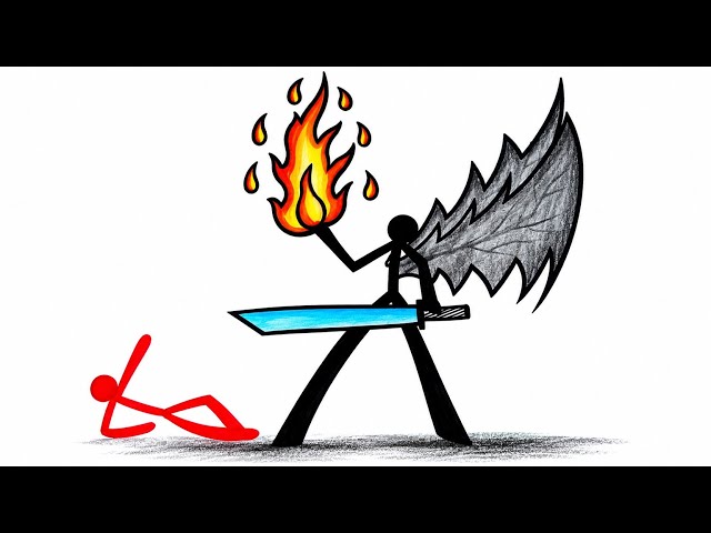 "How To Draw Stickman Fight/Epic Stickman Bettle/Stickman Fighting Animation Drawing "