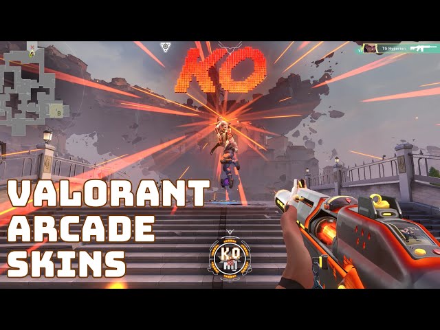 Valorant Arcade Phantom Skin (Radiant Entertainment System) - All Variants - Kill Sounds - Finisher