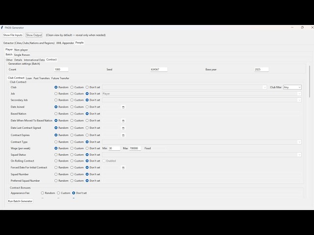 FM26 Generator Batch Player Generation Tutorial (XML Workflow Guide)