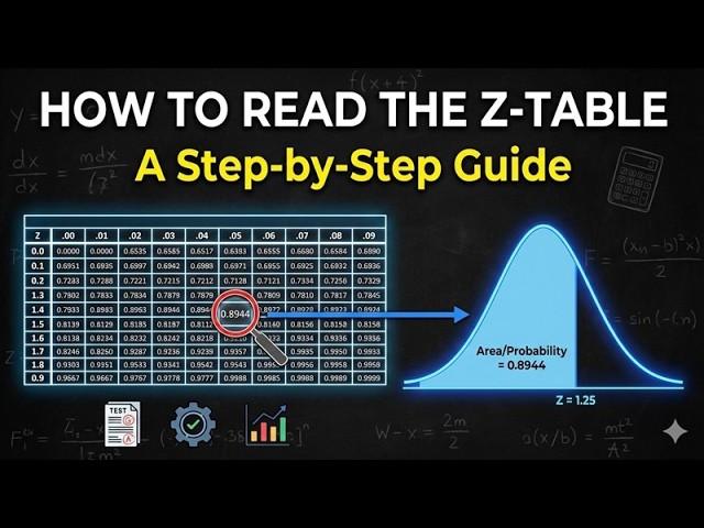 How to Read the Z-Table For Beginners | A Step-by-Step Guide
