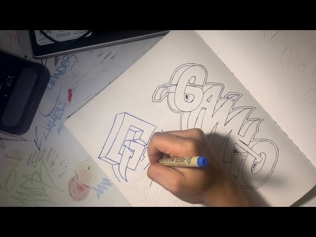 Black book sketching #1: Outlining a piece | code name “GANKO” 
