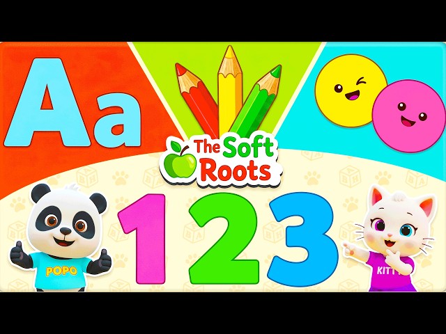 Preschool Learning activities for 3 year olds at home | Learn ABC Phonics Shapes Numbers Colors 🌈