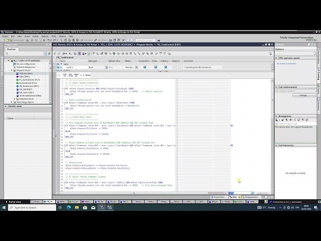 Structs, UDTs & Arrays in TIA Portal PART 2