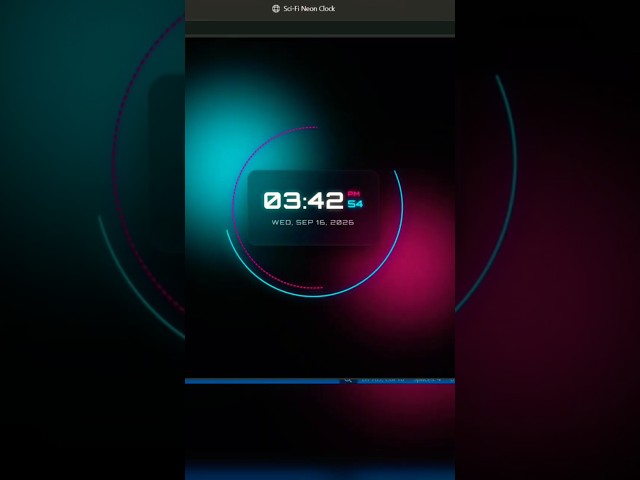 Create a Neon Clock using HTML CSS & JS! 🕒✨ #coding #webdesign #shorts