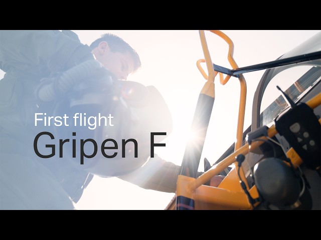 Gripen F first flight