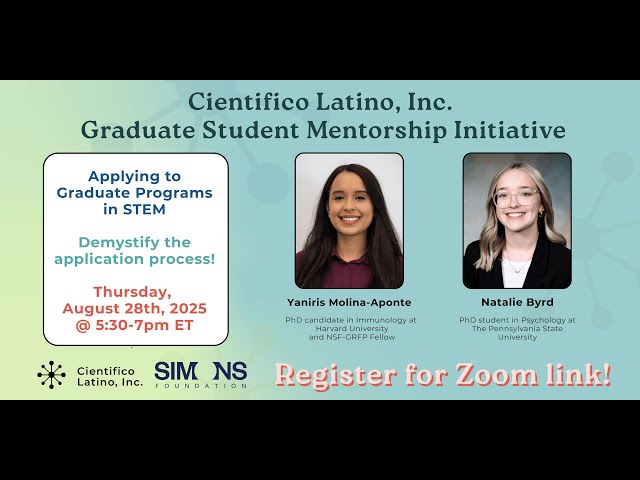 GSMI 2025: Applying to Graduate Programs in STEM