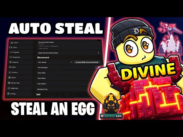 Steal An Egg Script | Auto Steal, Bat Aura, Filter Egg, Auto Hatch, Collect Crystal & More!