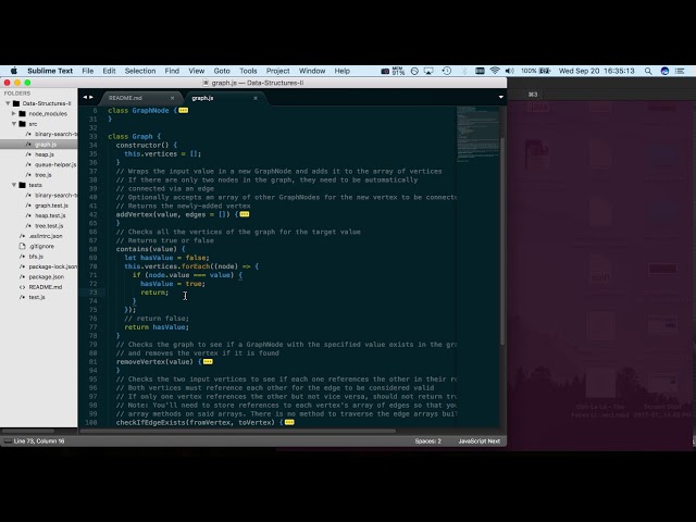 Contains method for a Graph Data Structure.