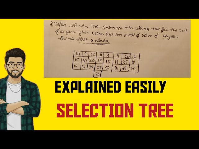 📘 Selection Tree – Important Questions & Answers | Data Structure and Applications #dsa