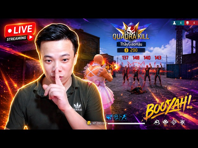 LIVE FF | THẦY GIÁO HẬU MỞ TEAM CODE KÉO RANK TỬ CHIẾN - VÀO ĐIỂM DANH LỚP HỌC AE ƠI!