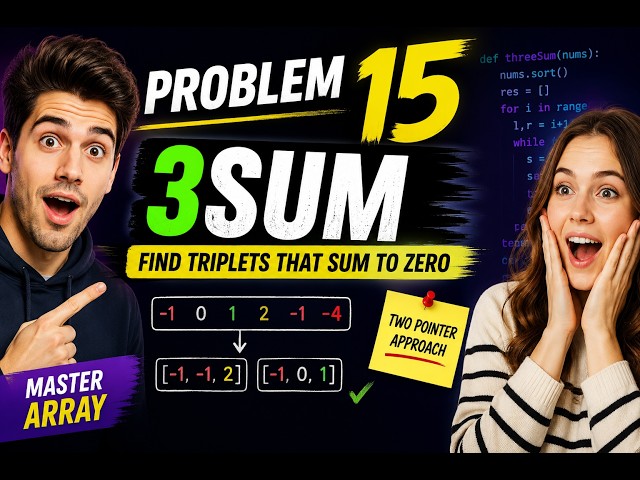 Three Sum | Leetcode 15 | Algo solution for technical interview