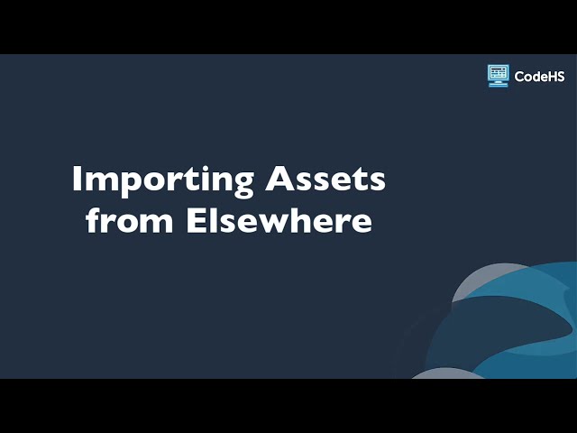 2.5.4 Importing Assets from Elsewhere