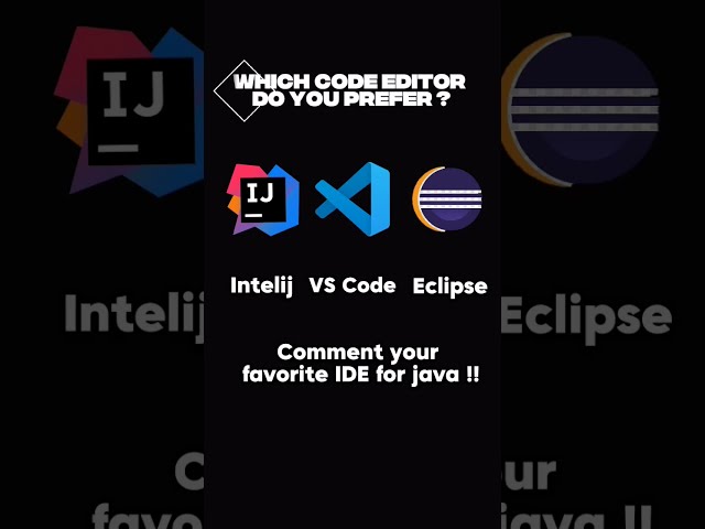 Best Java IDE? 2026🔥 IntelliJ vs VS Code vs Eclipse — GOAT of java #coding #java #2026