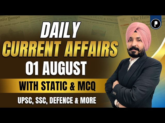 1 August Current Affairs 2026 | Daily Current Affairs | Current Affairs Today