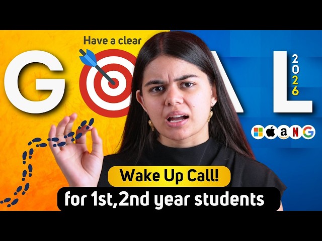 WAKE UP CALL for 1st, 2nd year students - Know what's your Goal | 2026