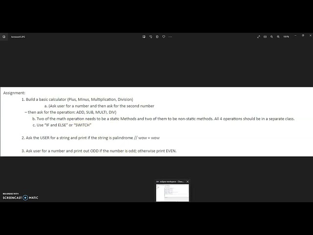 creating object and methods